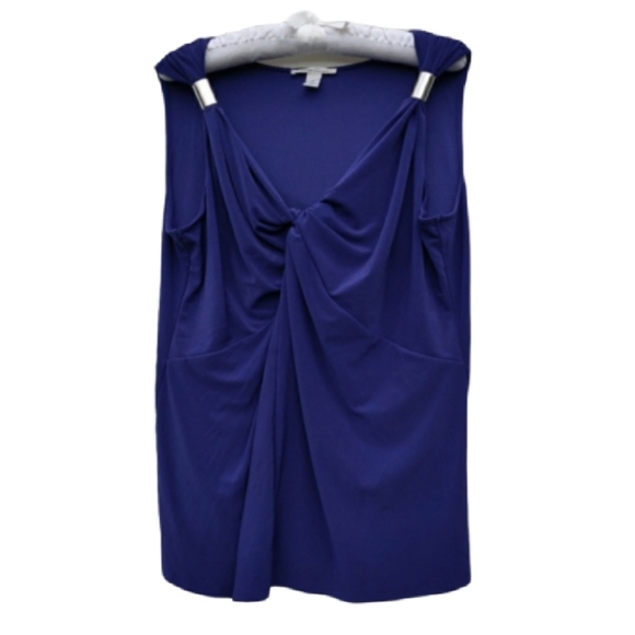 Kenneth Cole Purple Surplice Tank Blouse EUC - Picture 10 of 10